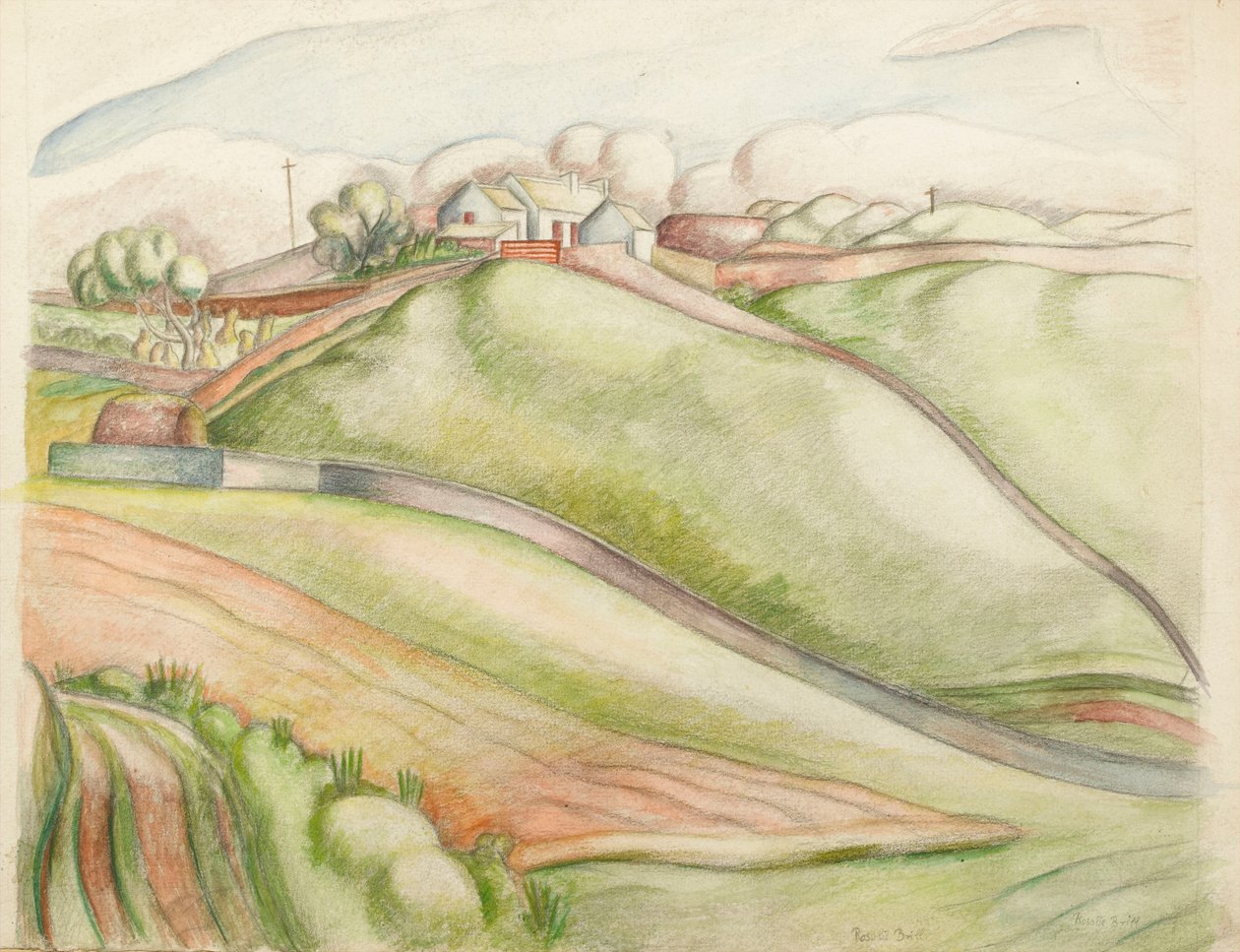 Landschap door Rosalie Brill