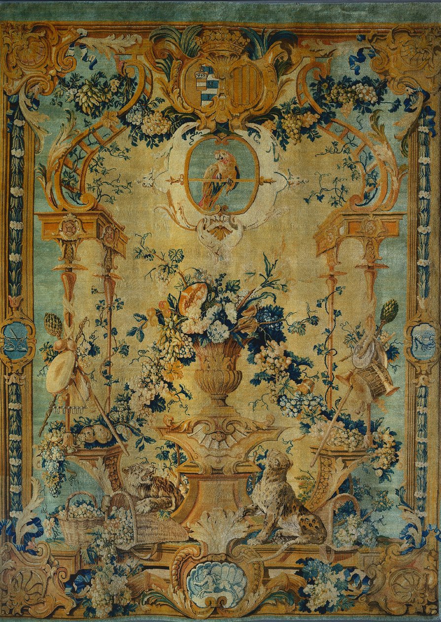 Savonnerie-paneel: Herfst door Royal Savonnerie Manufactory, Chaillot Workshops