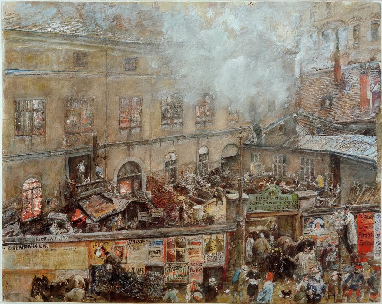 De ijzergieterij Kitschelt in de Skodagasse in Wenen door Rudolf von Alt