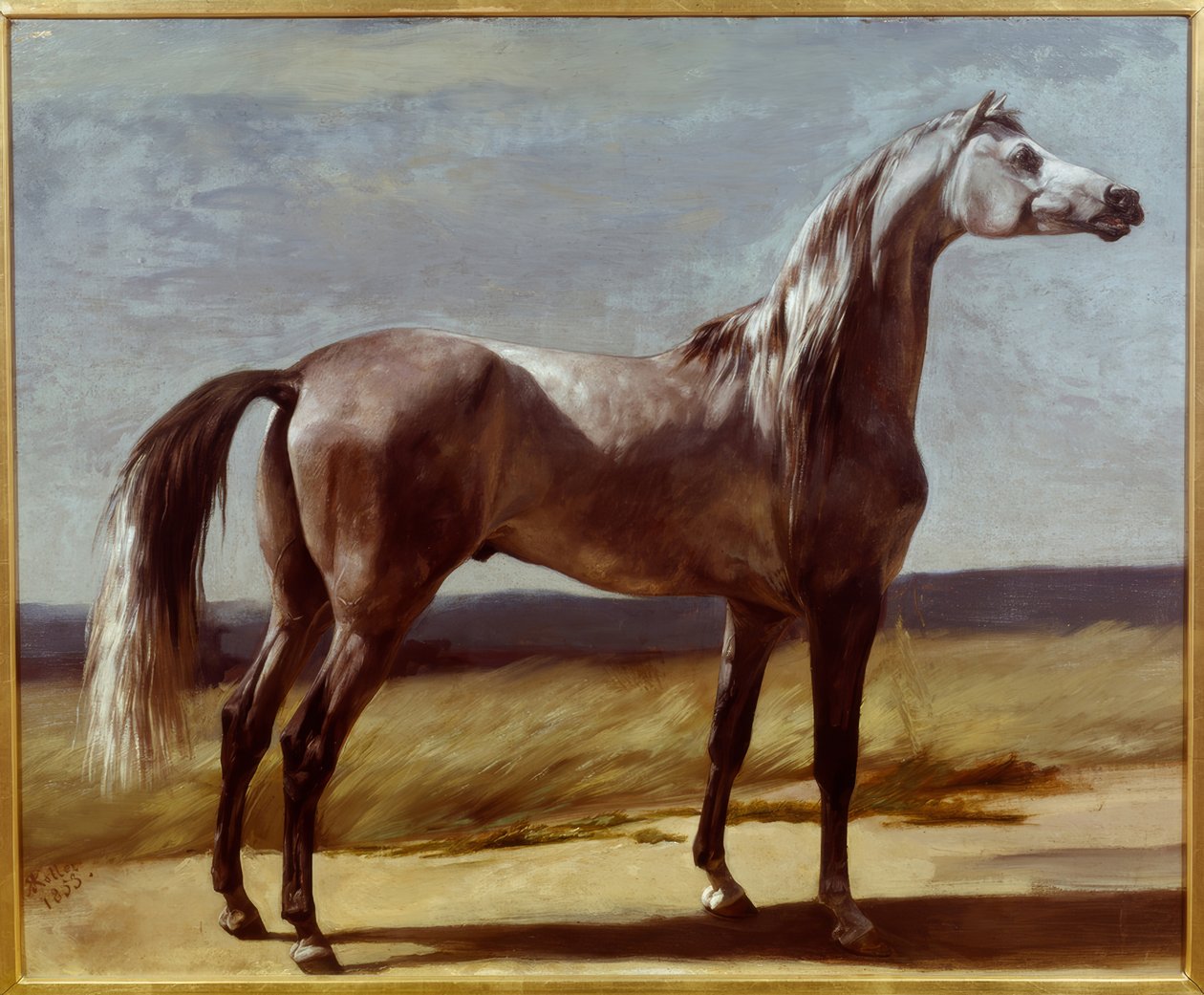 Paard in een landschap door Rudolf Koller