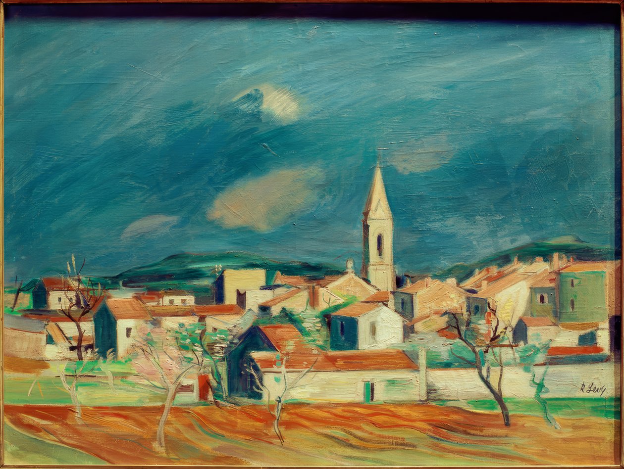 Landschap bij Sanary door Rudolf Levy