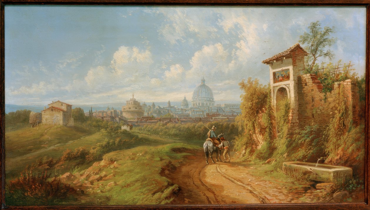 Uitzicht op Rome door Rudolf von Alt