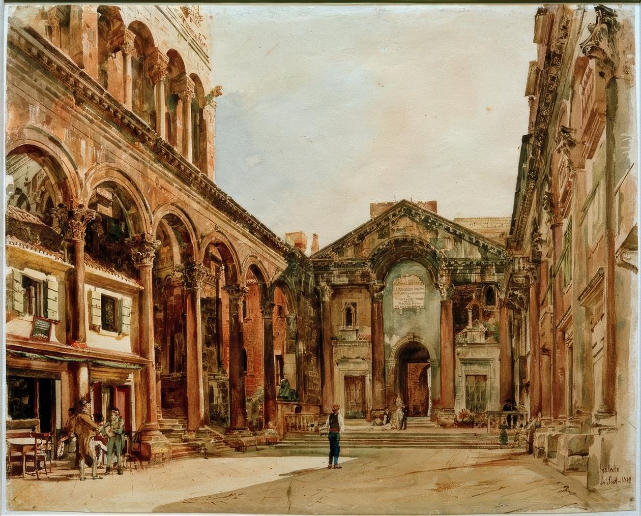 Paleis van Diocletianus door Rudolf von Alt