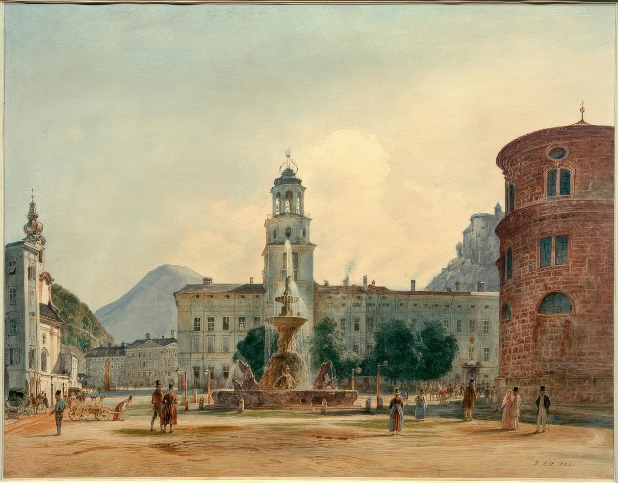 Salzburg (Oostenrijk) door Rudolf von Alt