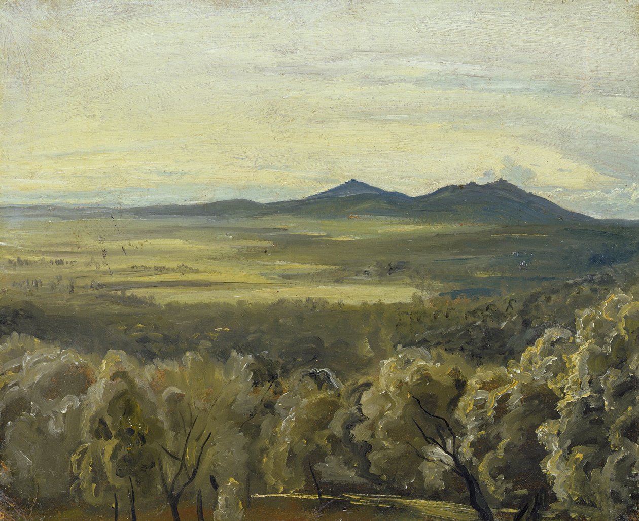 Italiaans Landschap door Rudolph Friedrich Wasmann