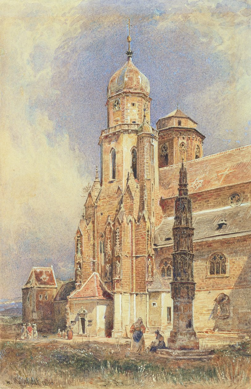Abdijkerk van Klosterneuburg, 1844 door Rudolf von Alt