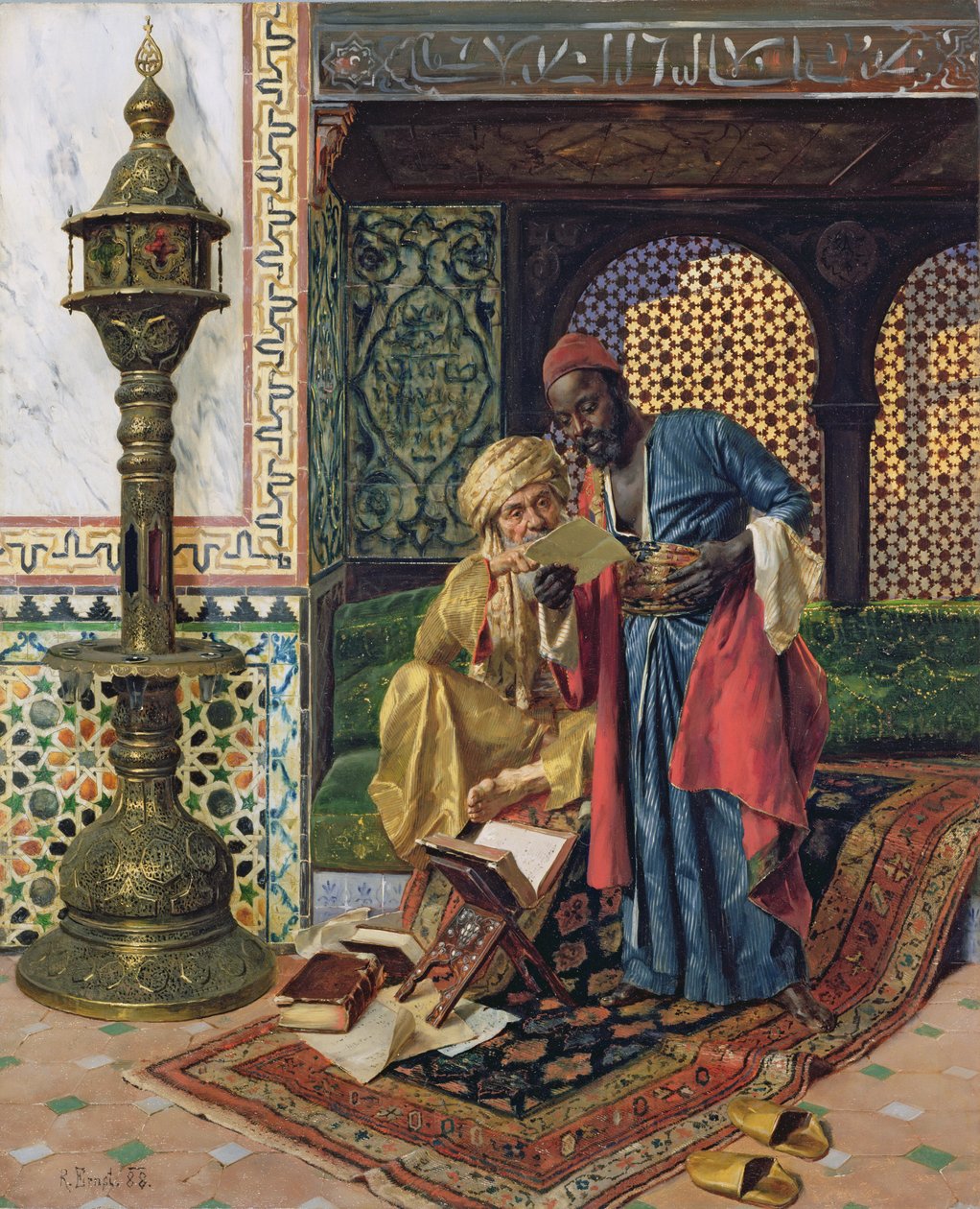 De brief, 1888 door Rudolphe Ernst