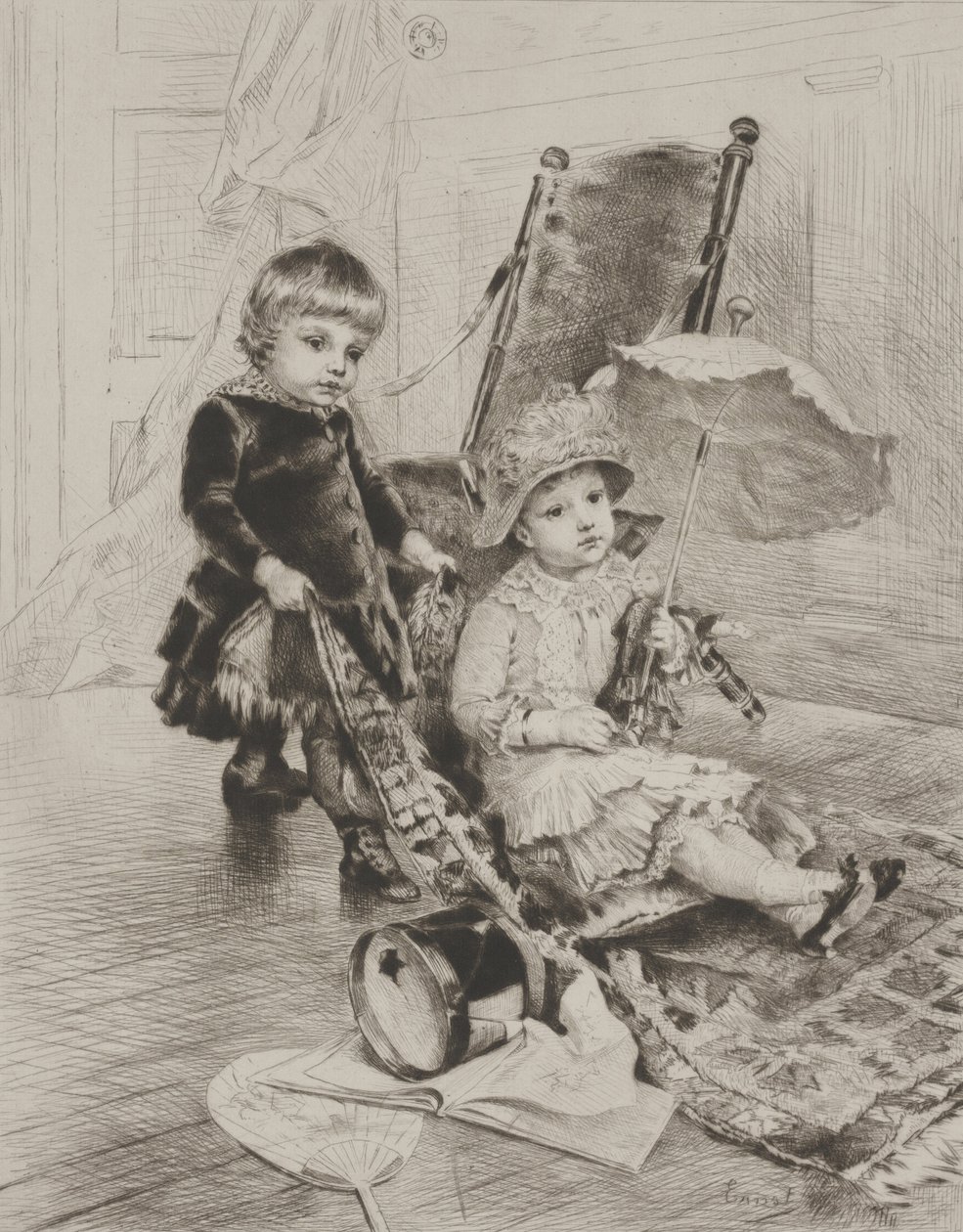 Dame in haar Koets door Rudolphe Ernst