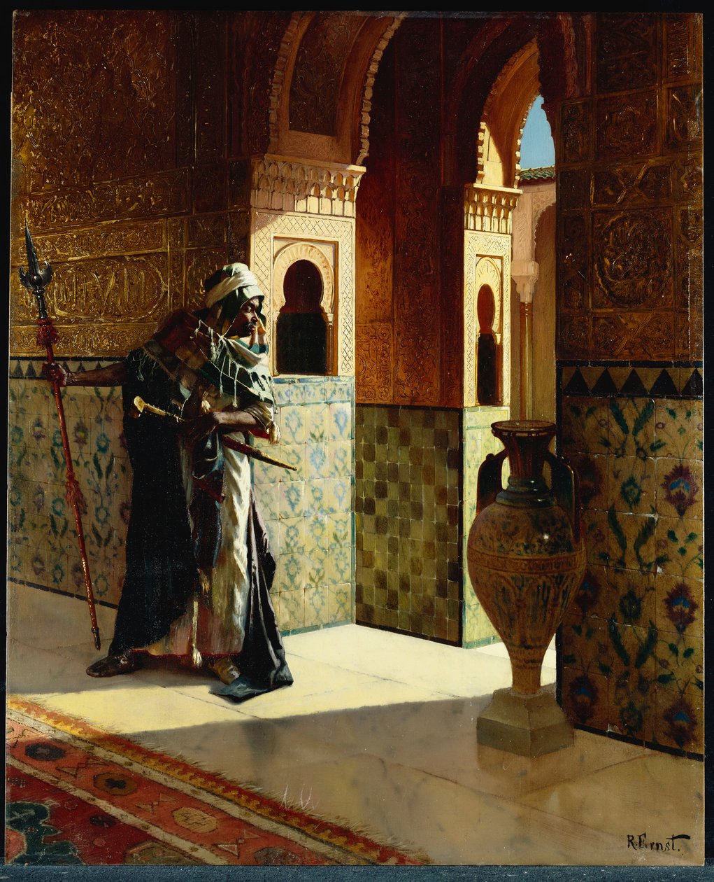 De Moorse bewaker, het Alhambra door Rudolphe Ernst