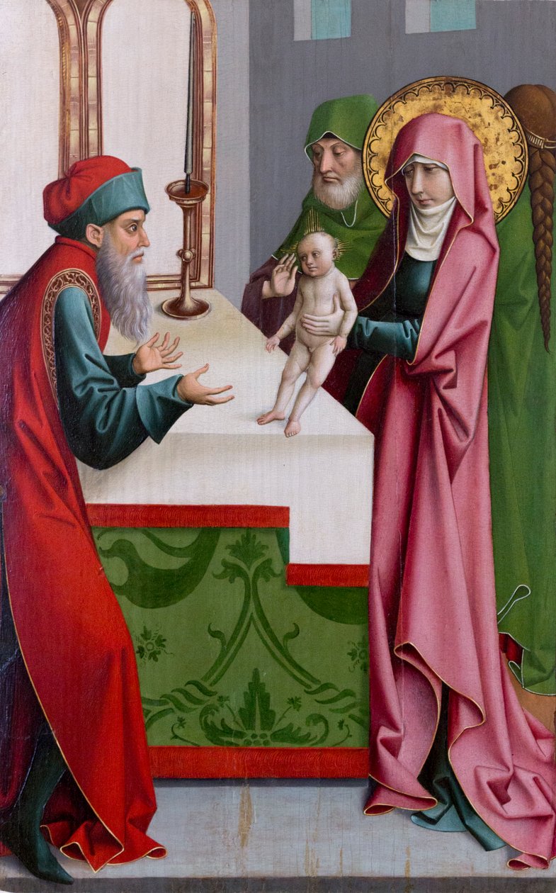 De presentatie van Jezus in de tempel door Rueland Frueauf the Elder