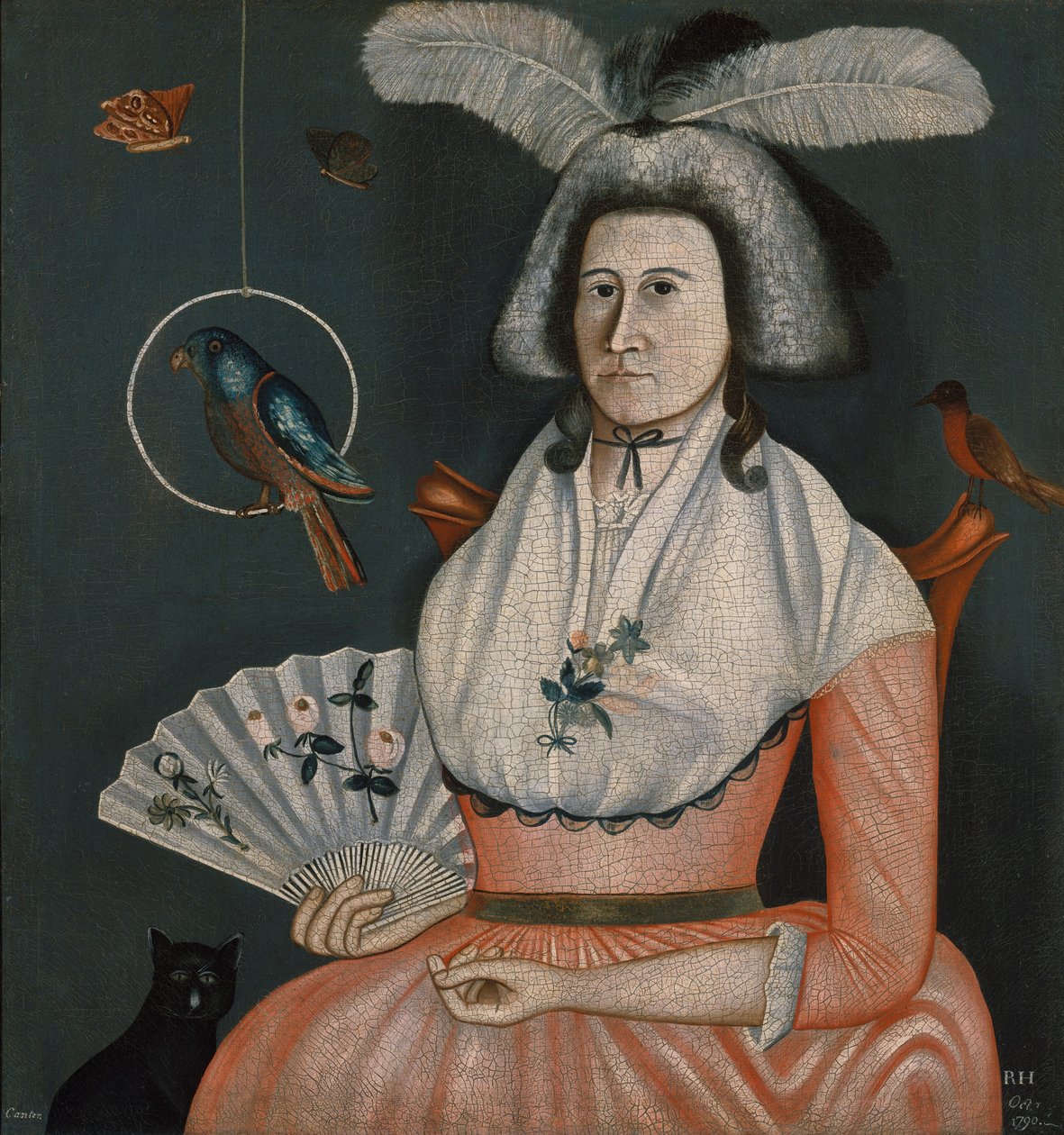 Molly Wales Fobes, 1790 door Rufus Hathaway