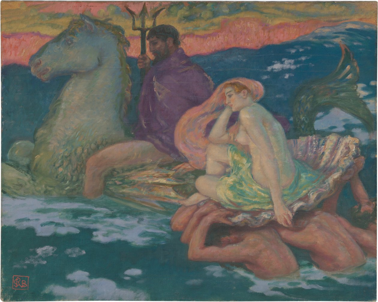 Poseidon en Amphitrite door Rupert Bunny