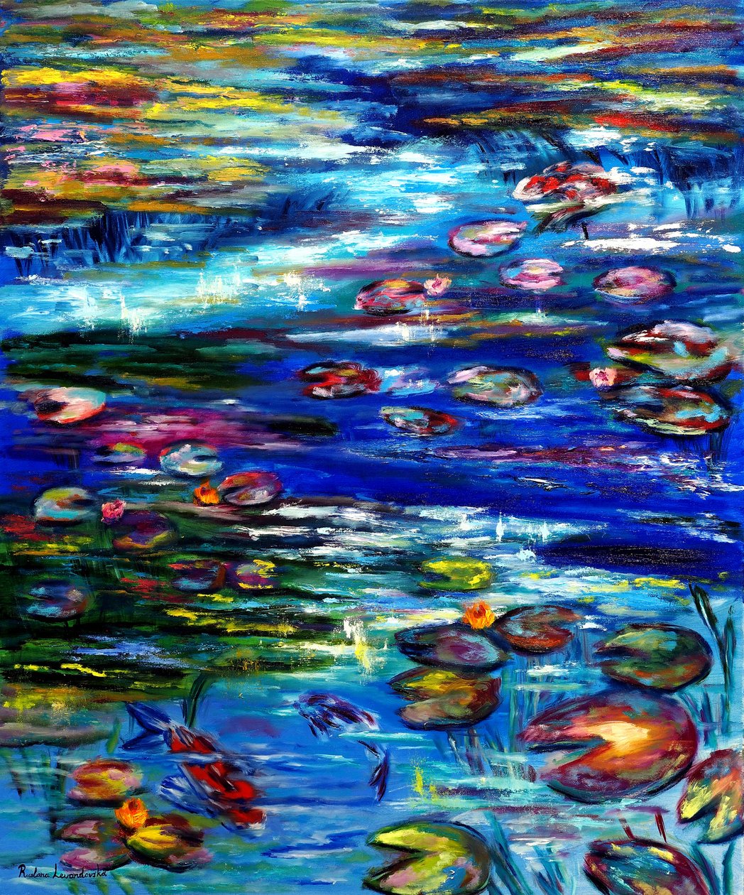 De vijver van Monet II, 2024 (olieverf op doek) door Ruslana Levandovska