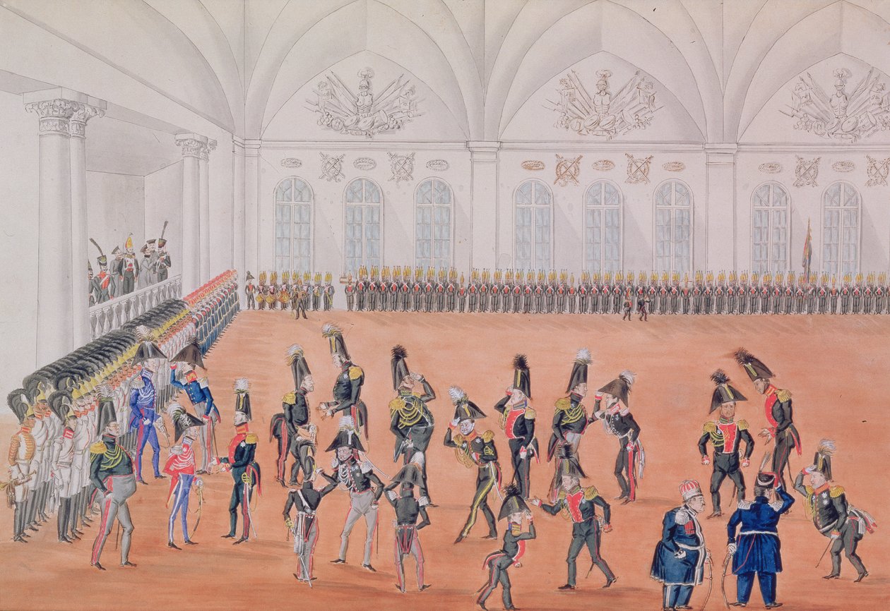 Wachtparade, 1820s door Russian School