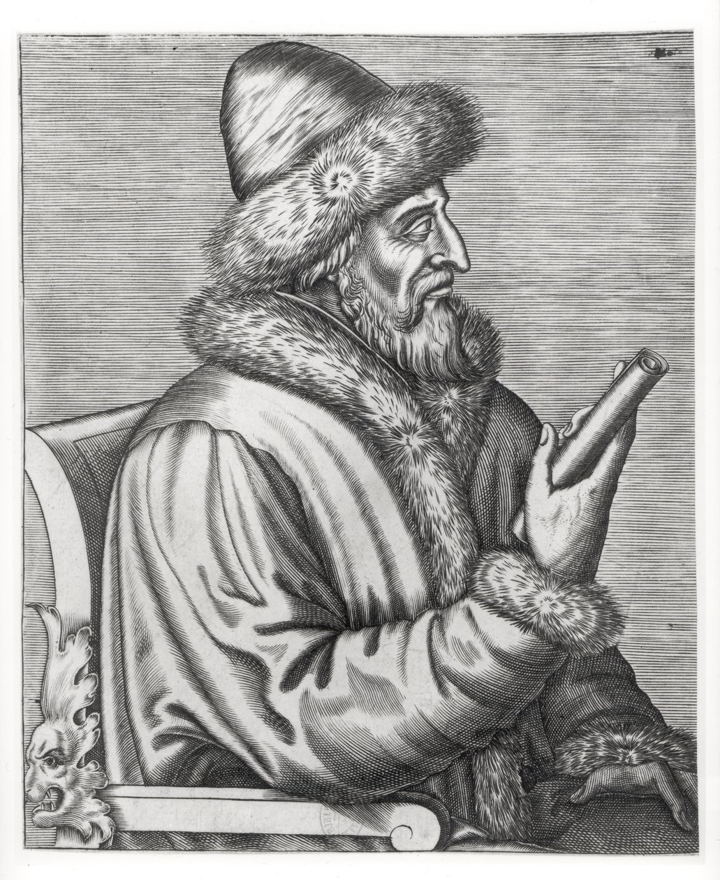 Ivan IV (1530-84) de Verschrikkelijke door Russian School