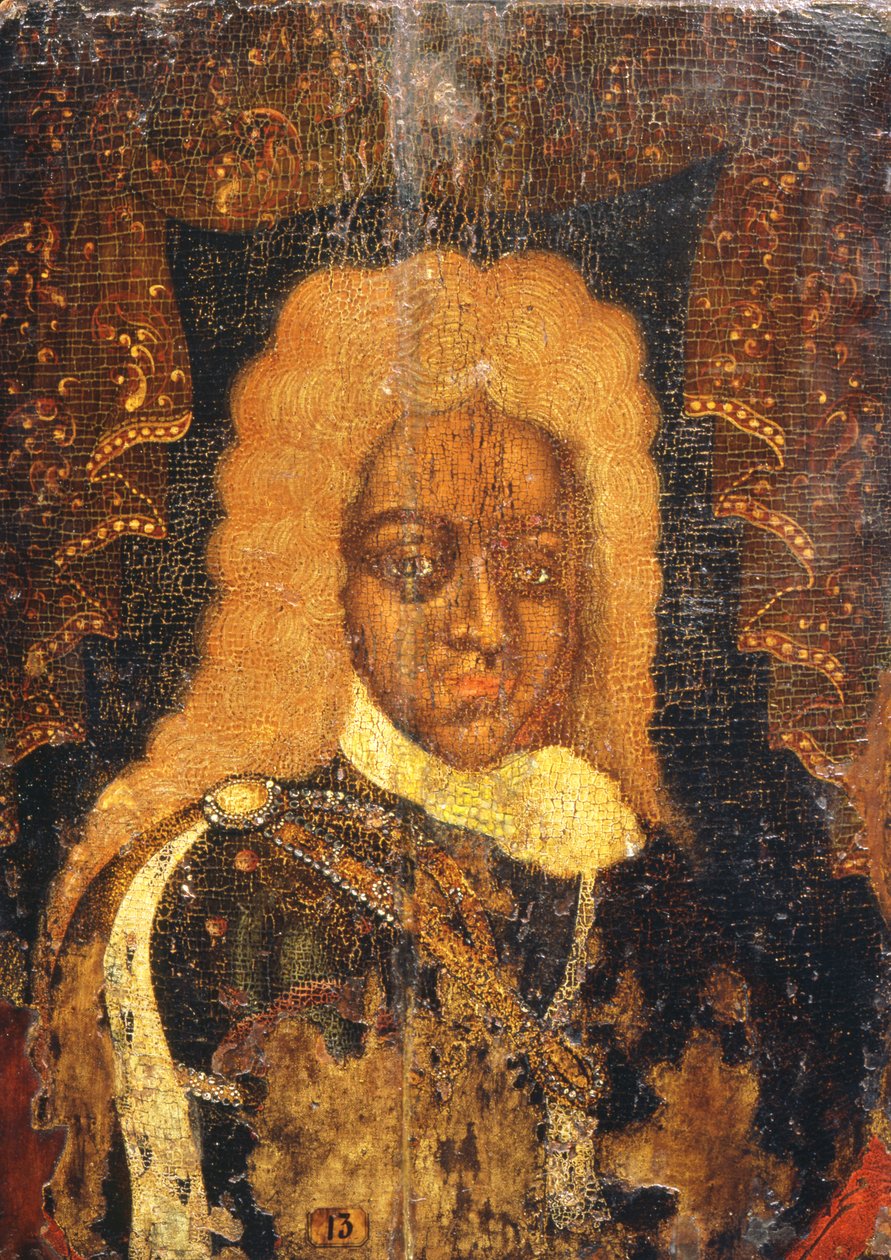 Portret van Tsaar Alexei I (1629-76) door Russian School
