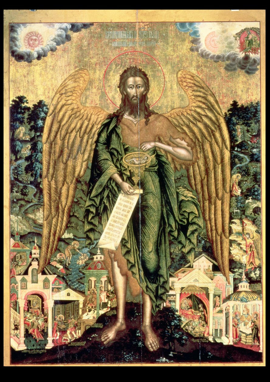Sint Johannes de Doper, Engel van de Wildernis door Russian School