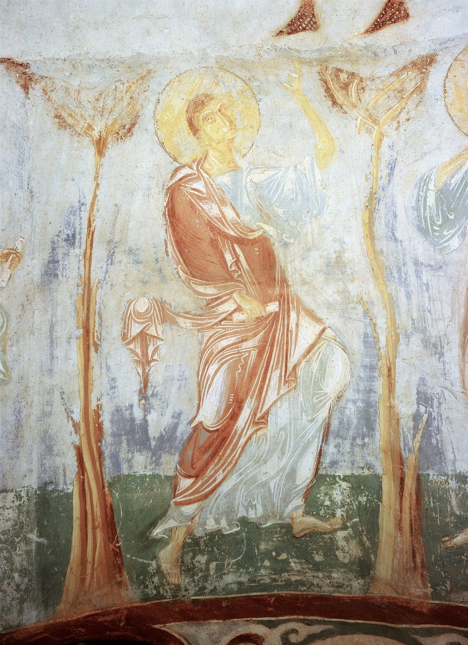Thomas, de Apostel, Kerk van St. George, Staraia Ladoga door Russian School