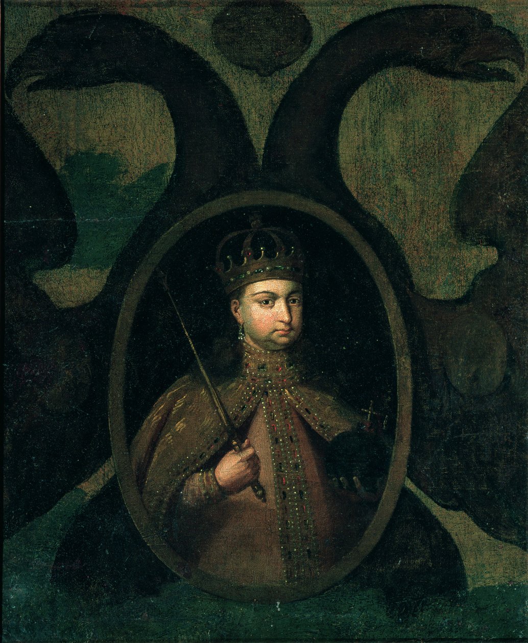 Tsarevna Sophia Alexeevna, (1657-1704) 1680s door Russian School