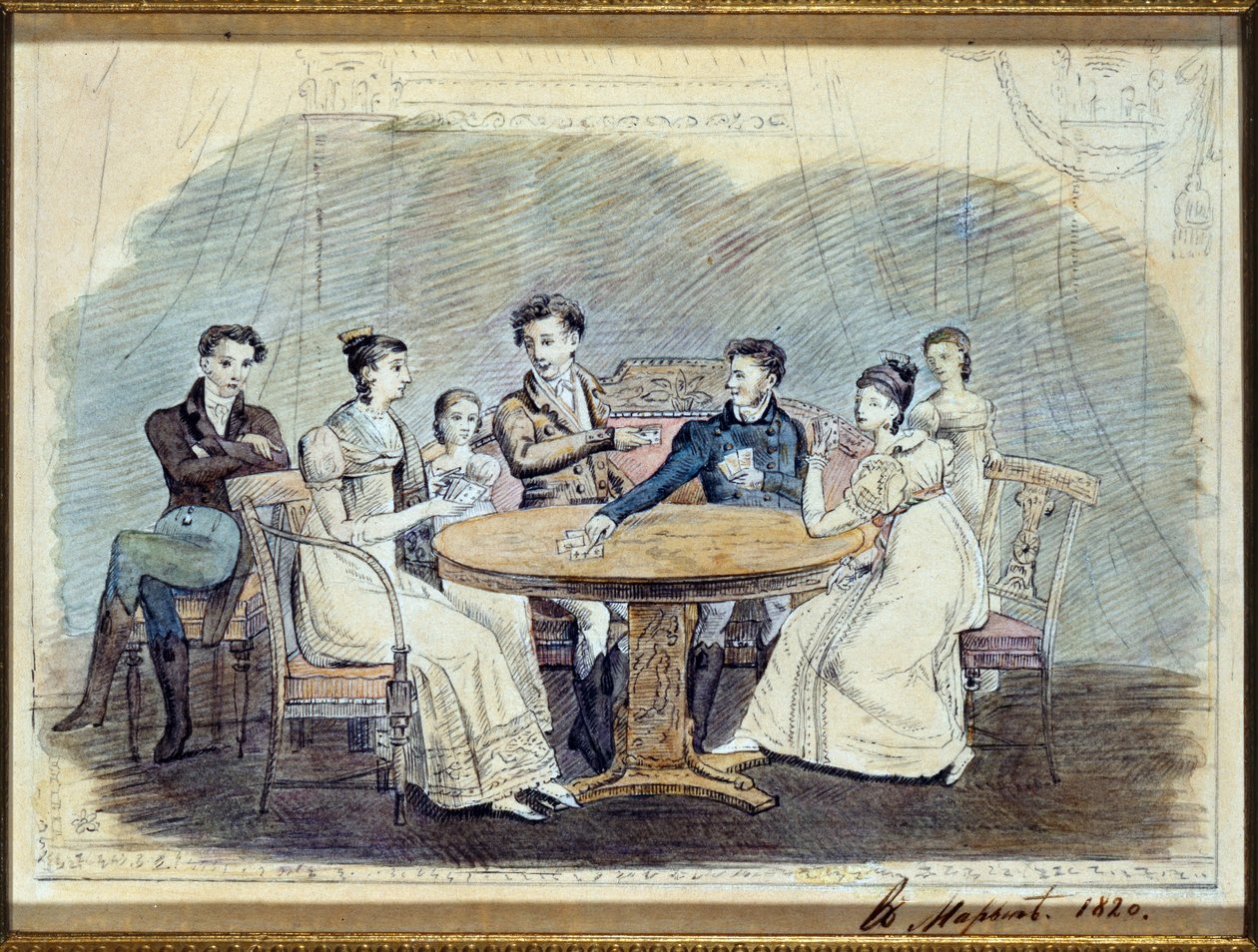 De Galitzines, 1820 door Russian School