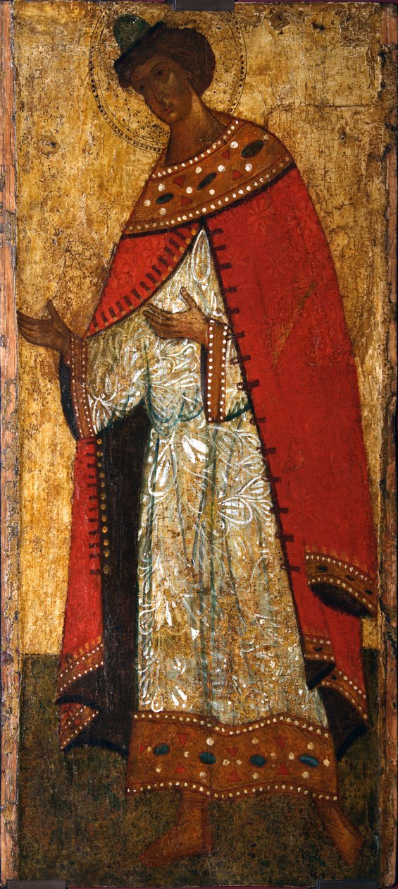 Heilige Prins Gleb, 15e eeuw door Russian icon.