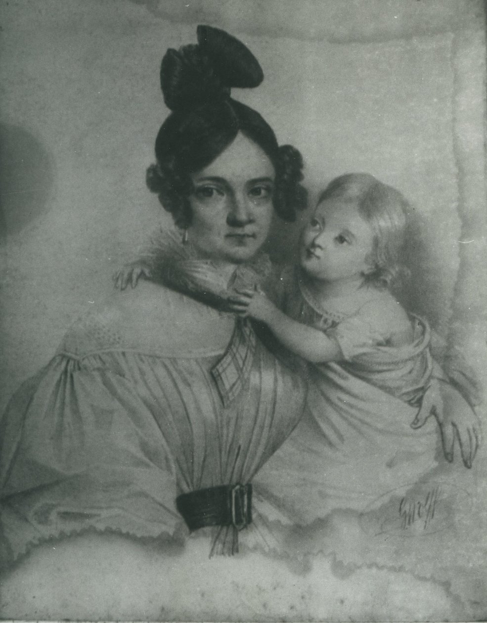 Amelia Załuska z Ogińskich (1805-1858) door Rys. C. Wolff