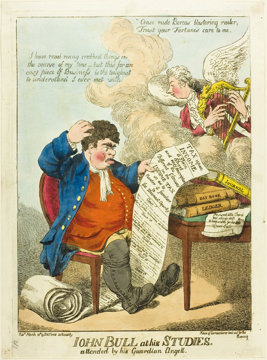 John Bull bij zijn studies door S. W. Fores