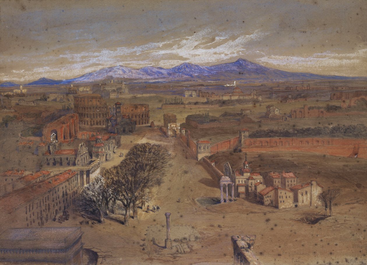 Uitzicht op het Forum van Rome door Sabatini