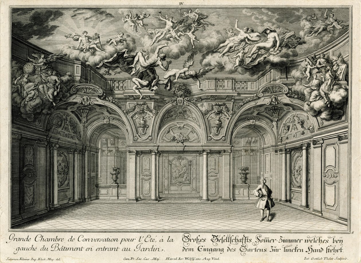 Grote lounge in de westelijke vleugel door Salomon Kleiner