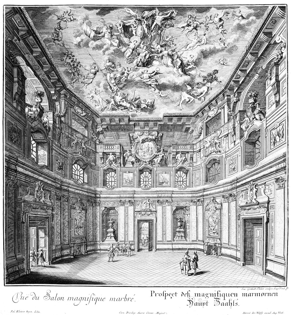 Marmeren zaal door Salomon Kleiner