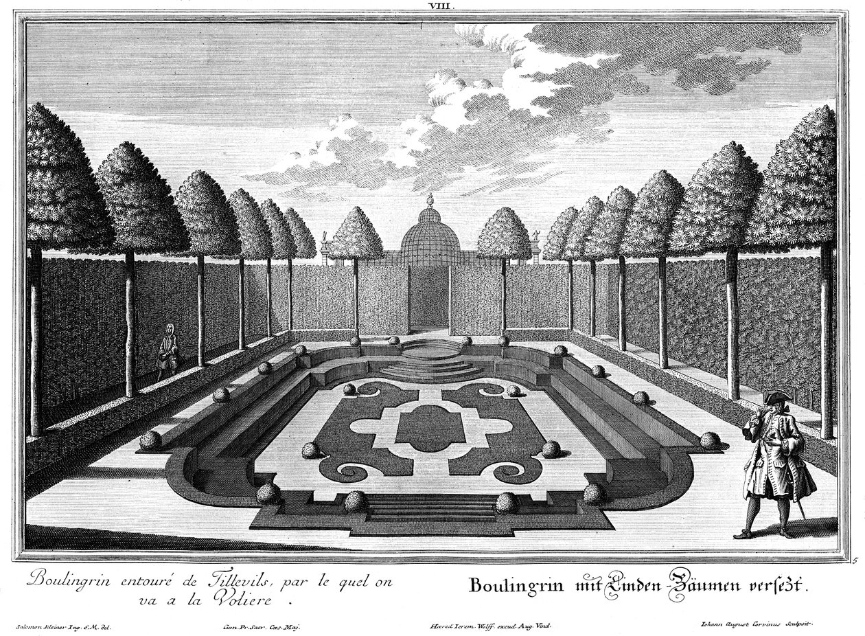Prospect van de Boulingrins in de "Kleine Tuin" door Salomon Kleiner