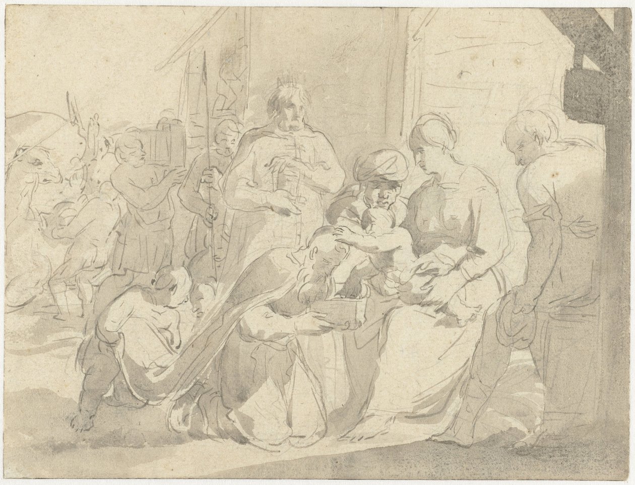 Aanbidding der koningen door Salomon de Bray (attributed to)