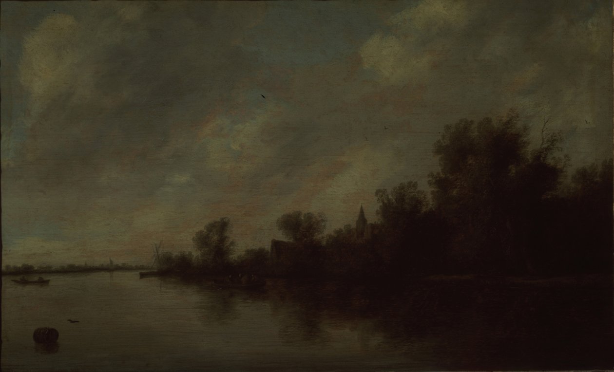 Riviergezicht, 1631 door Salomon van Ruisdael or Ruysdael