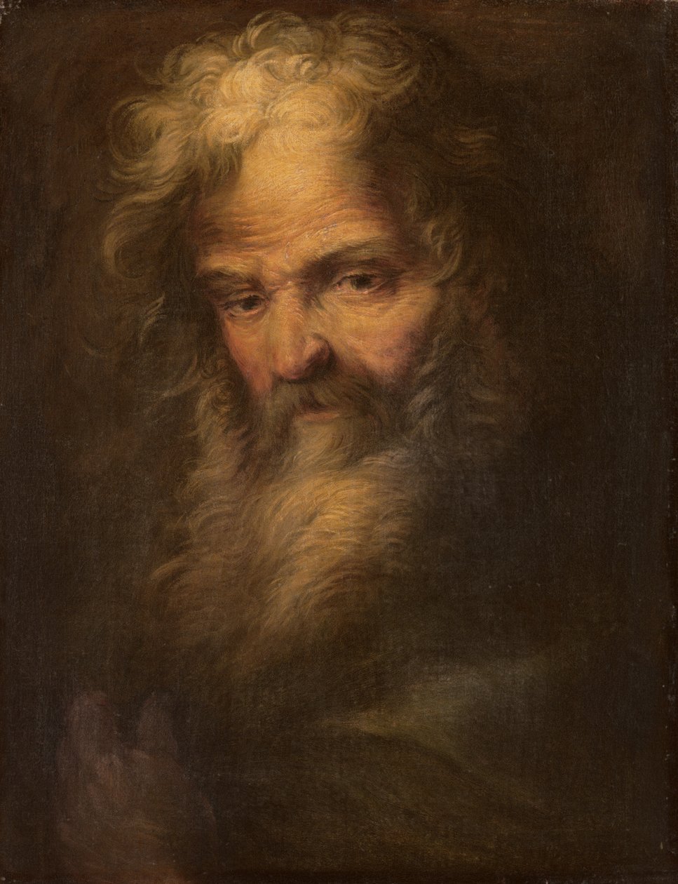 Baardige profeet door Salvator Rosa