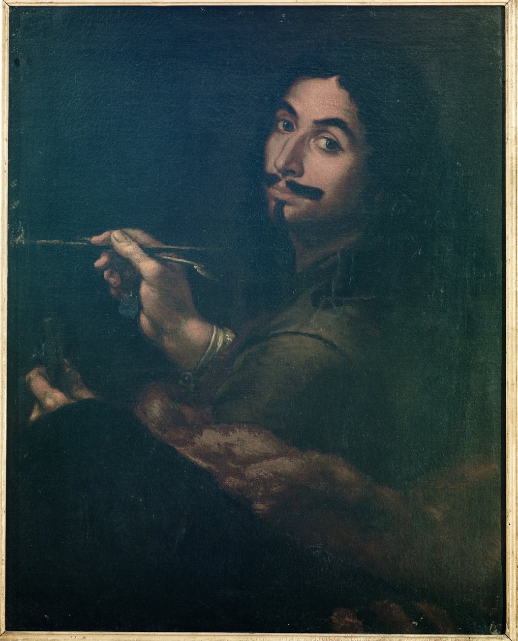 Zelfportret, ca. 1642 door Salvator Rosa
