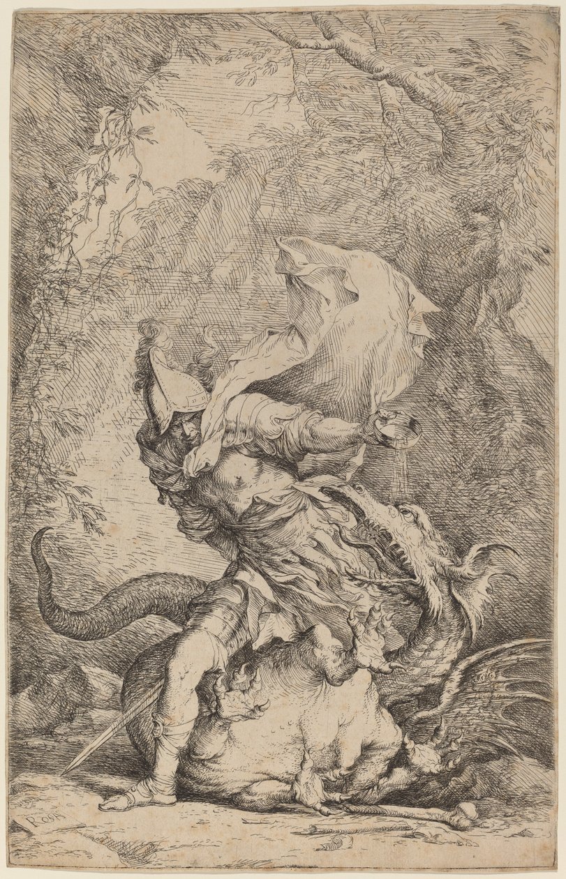 Jason en de Draak door Salvator Rosa