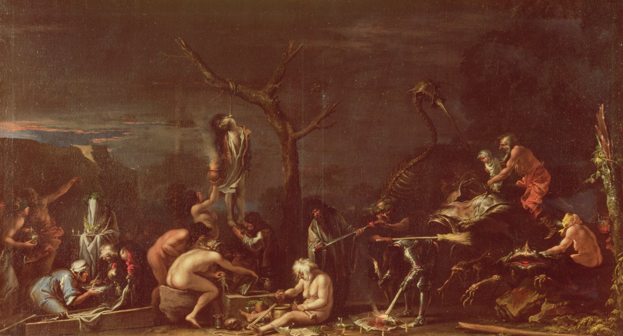 Scène van heksen door Salvator Rosa
