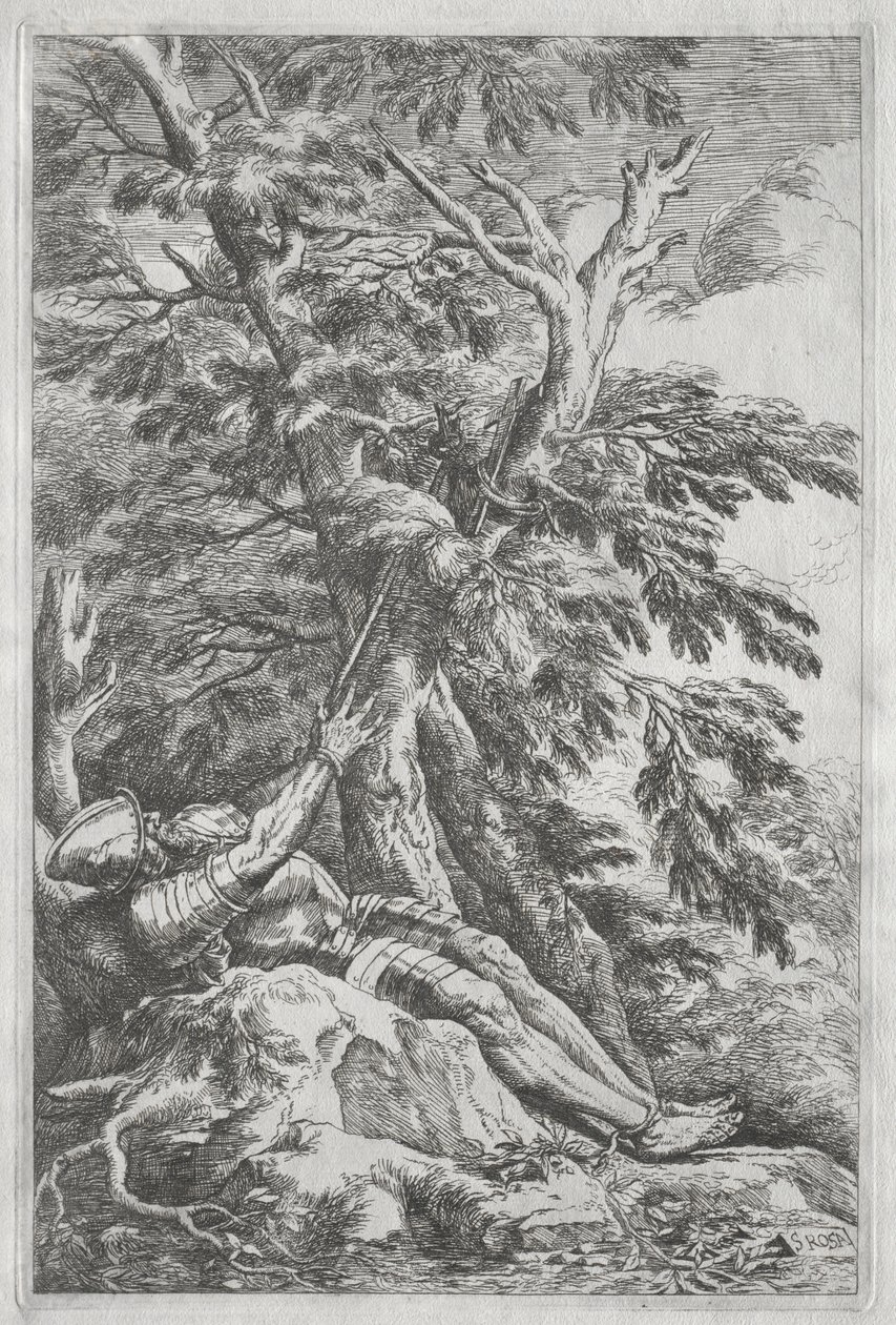 St. Willem de Kluizenaar, ca. 1662 door Salvator Rosa