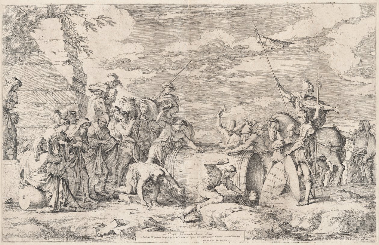 De Dood van Atilius Regulus door Salvator Rosa