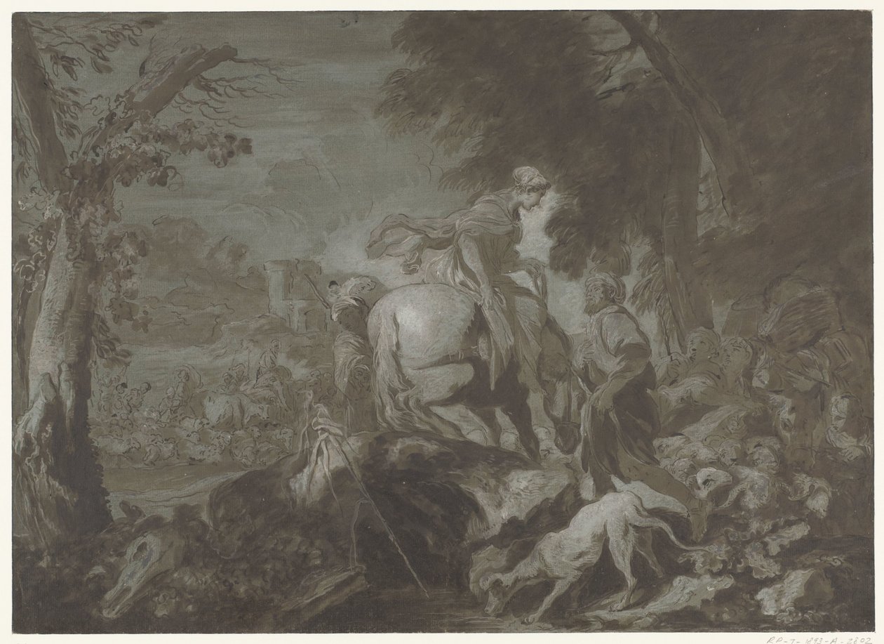 Het afscheid van Jacob en Rachel door Salvatore Castiglione