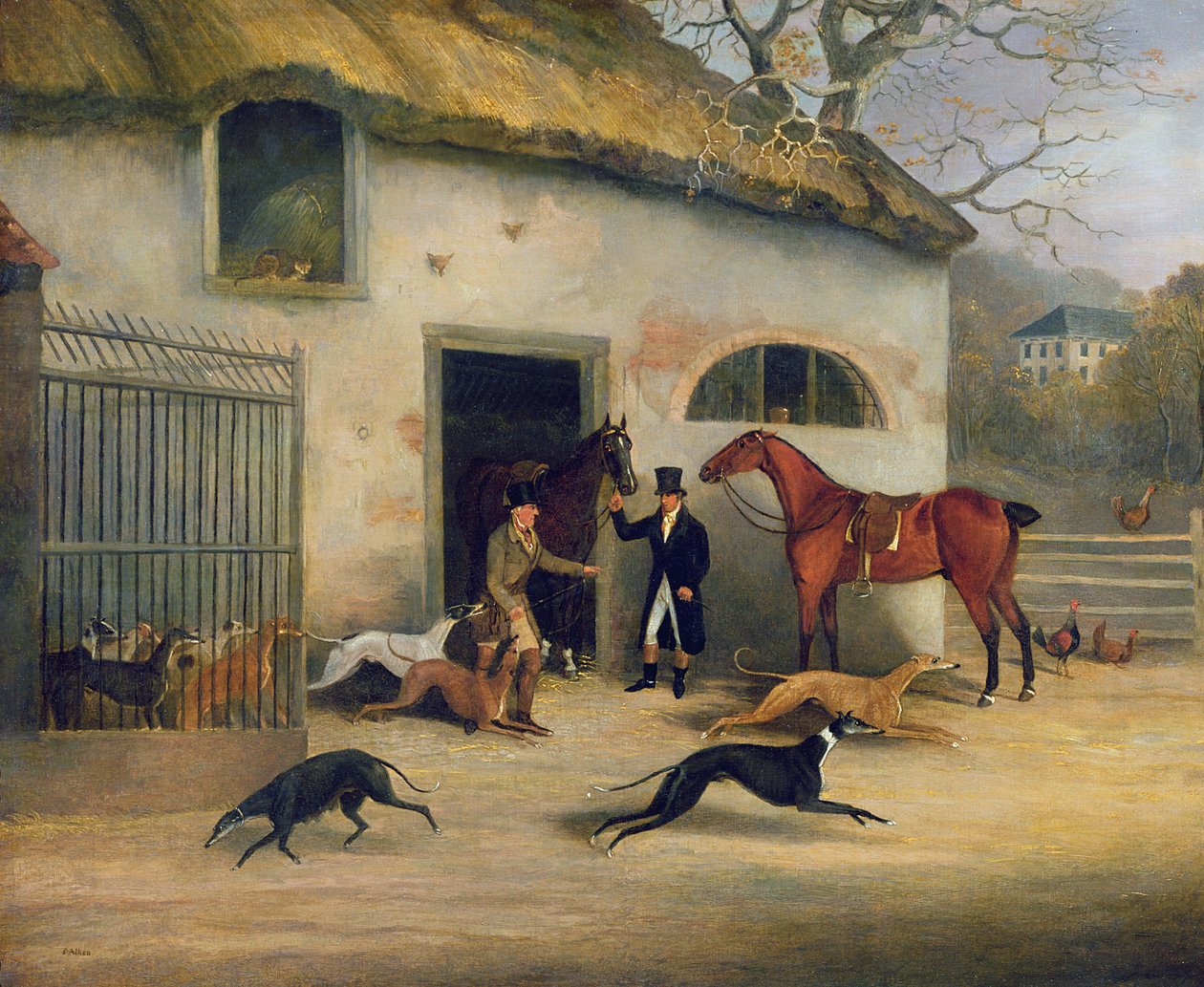 Coursing: vertrek door Samuel Henry Alken