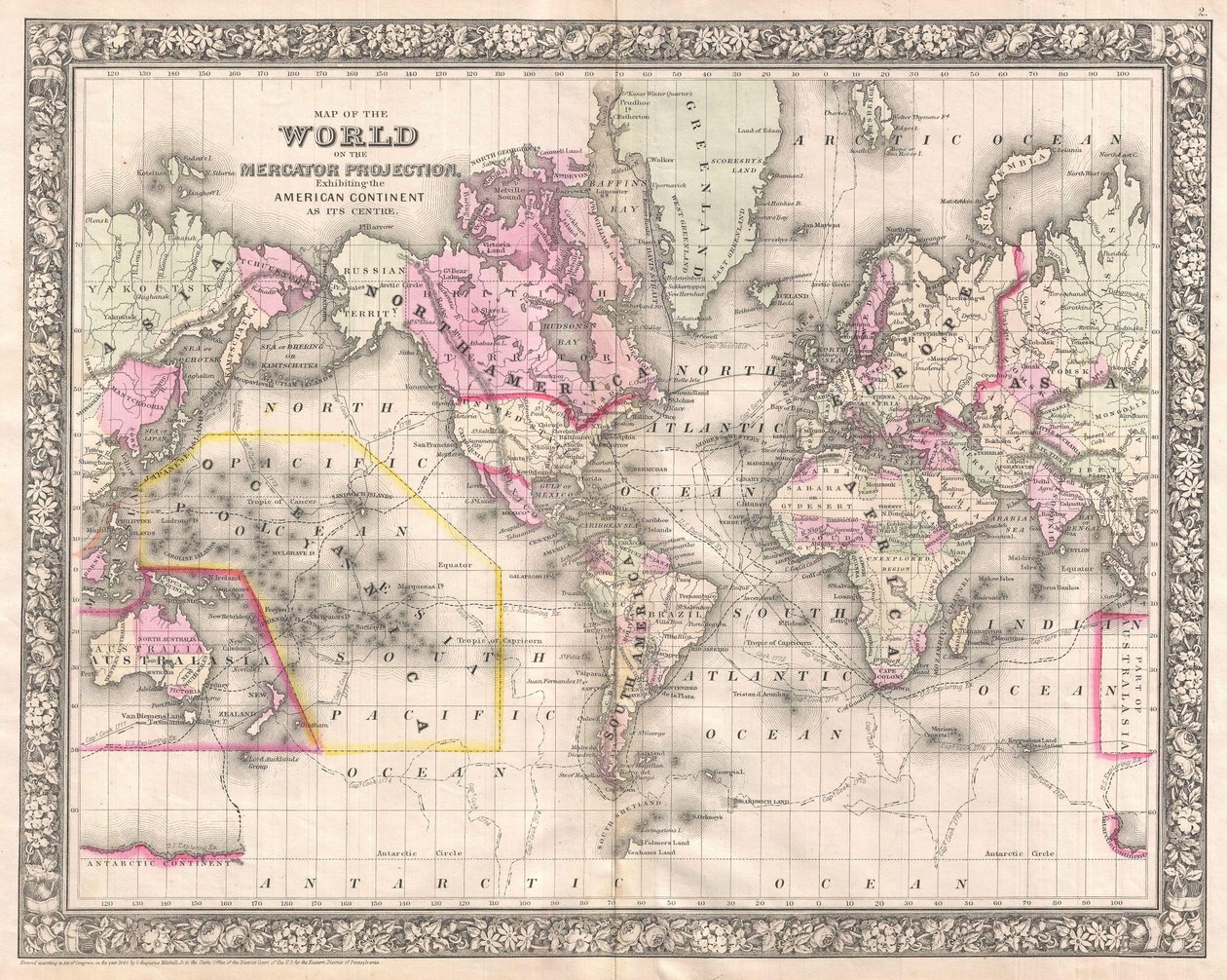 Geographicus door Samuel Augustus Mitchell