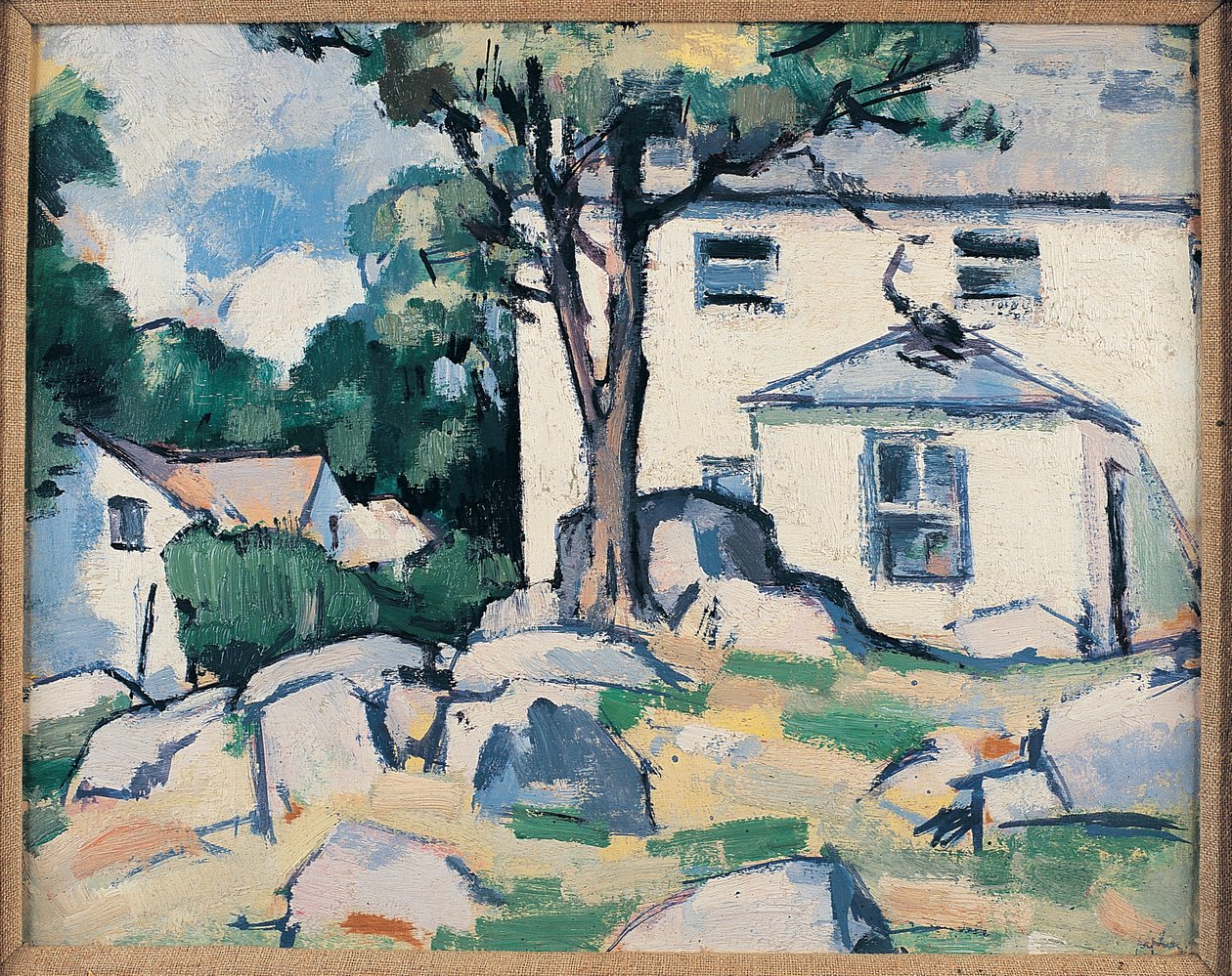 Landschap met huis door Samuel John Peploe