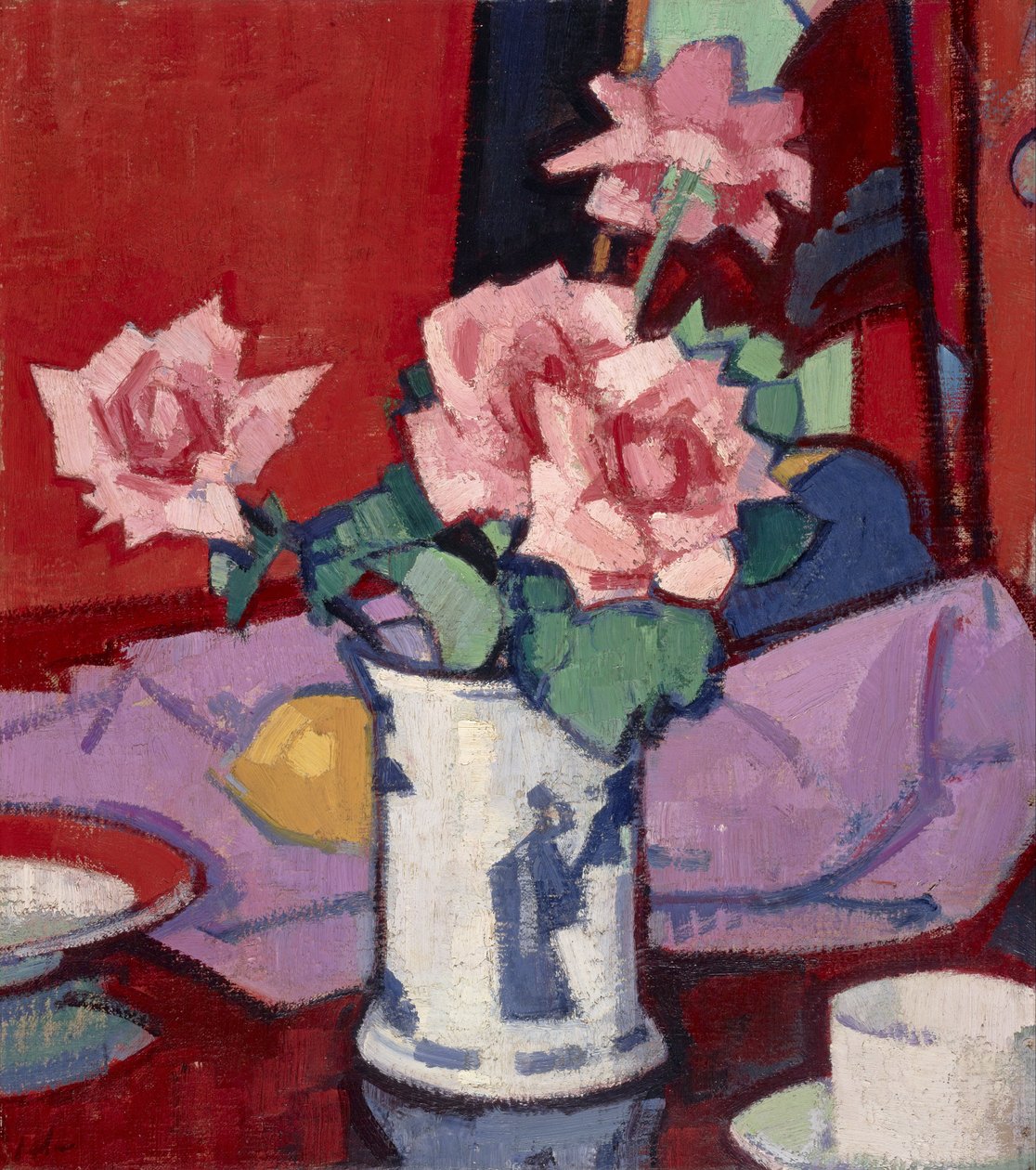 Roze Rozen, Chinese Vaas door Samuel John Peploe