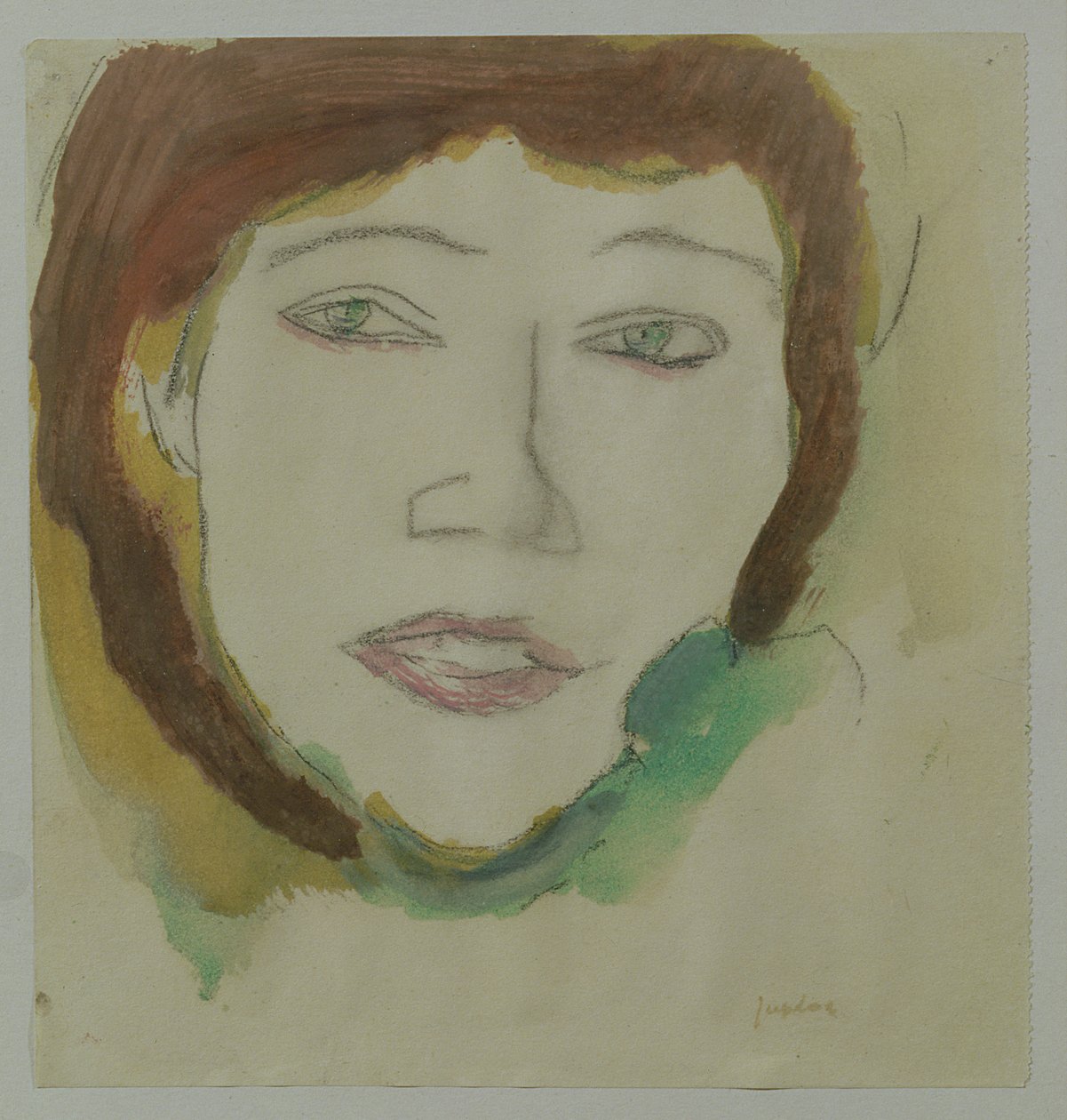 De vrouw van de kunstenaar, Margaret, c.1906 door Samuel John Peploe