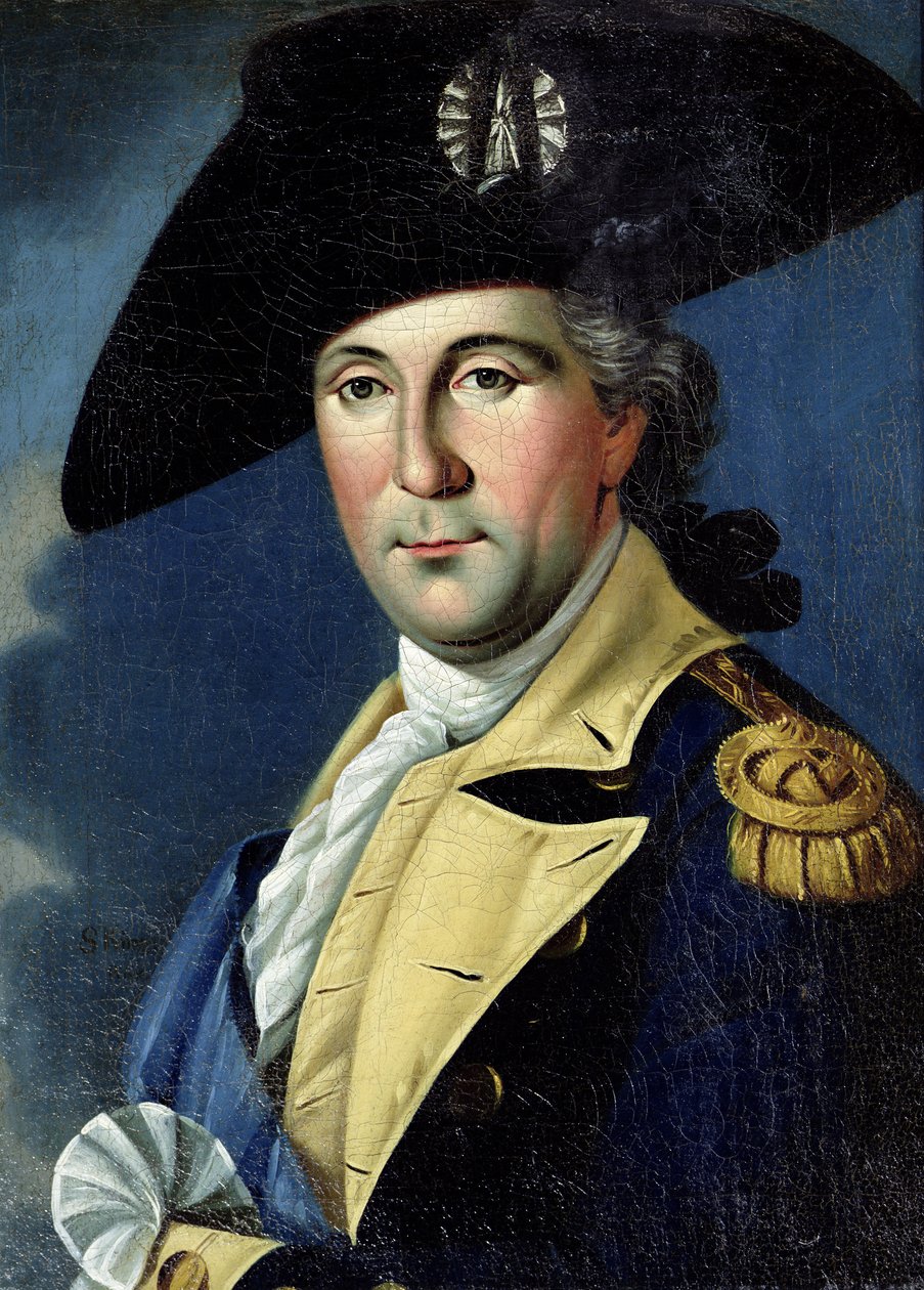 George Washington (1732-99) door Samuel King