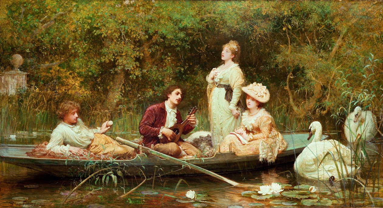Eerlijk, rustig en zoet rusten door Samuel Luke Fildes