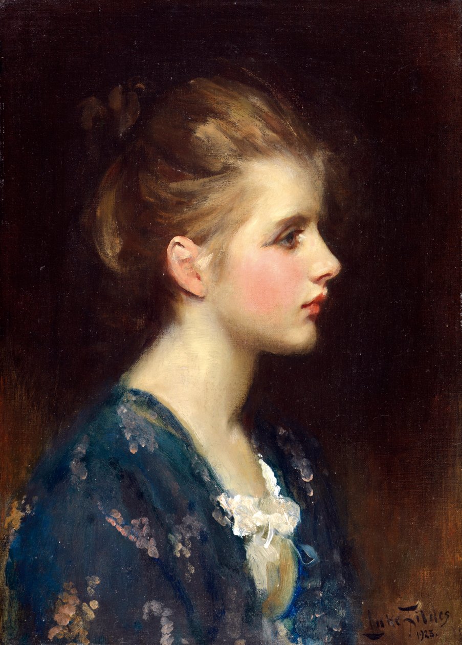 Nina, 1923 door Samuel Luke Fildes