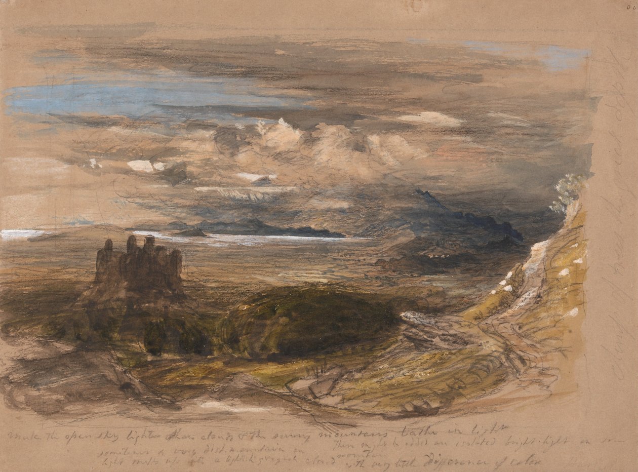 Kasteel Harlech door Samuel Palmer
