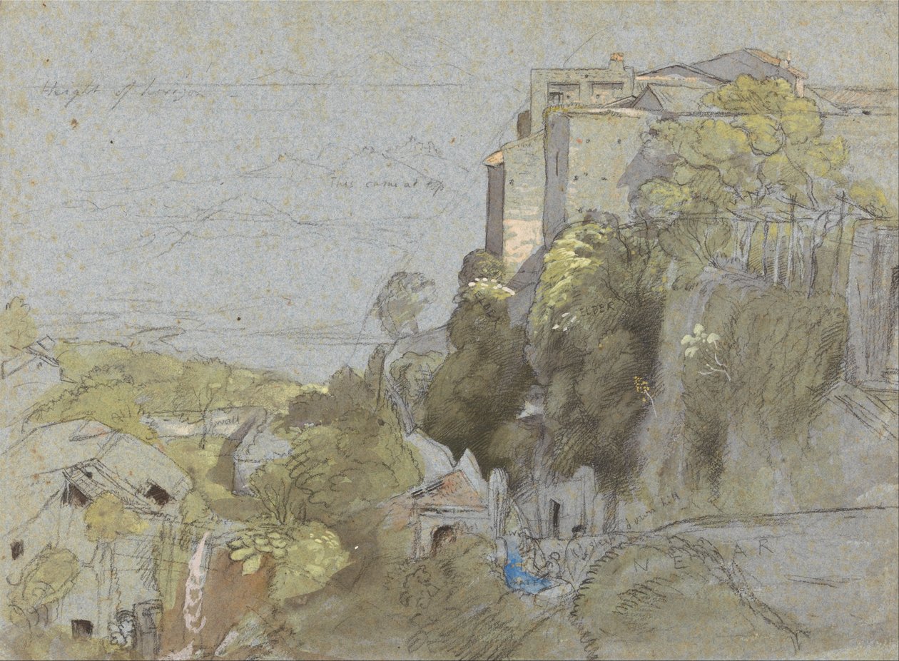 Italiaanse Heuvelstad door Samuel Palmer